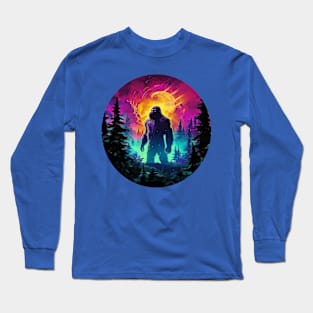 Sasquatch Under Sunset Long Sleeve T-Shirt